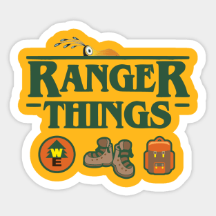 Up Ranger Things - Stranger Things Sticker